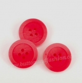 CS02 Plastic Button -  bright red -   Faux Seashell clothing button